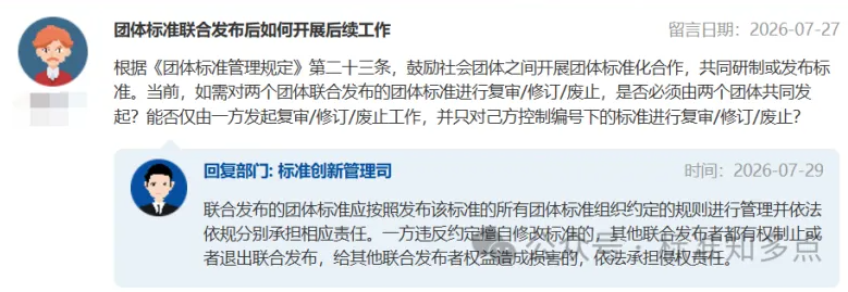 联合发布团体标准如何复审?市场监管总局权威回复!